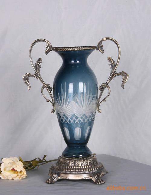厂价直供 家居饰品摆件/配铜玻璃工艺品花瓶
